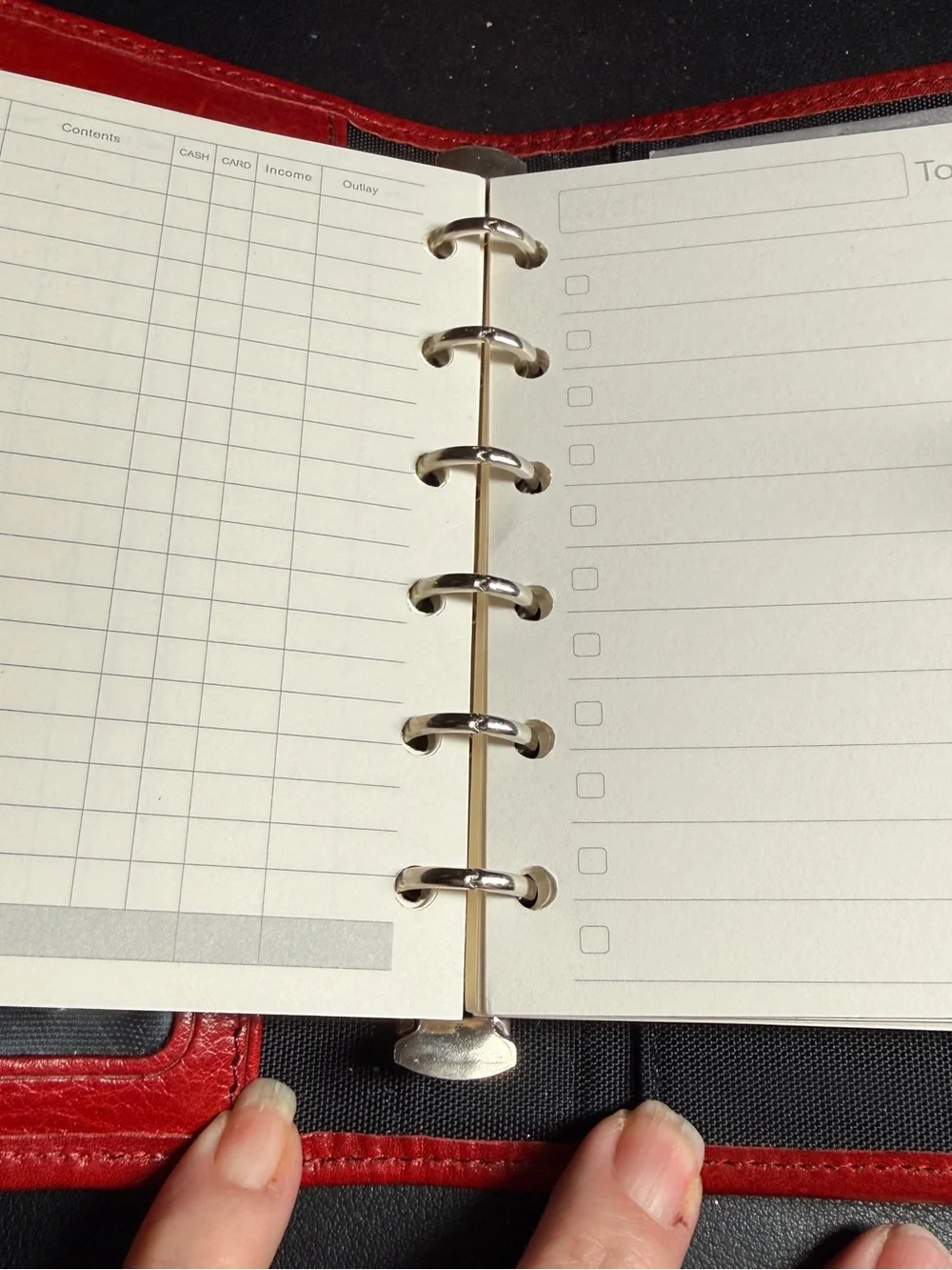 Vintage BRIGHTON Personal Organizer Planner Ravishing Red Leather 6 5/8”x 4 1/4
